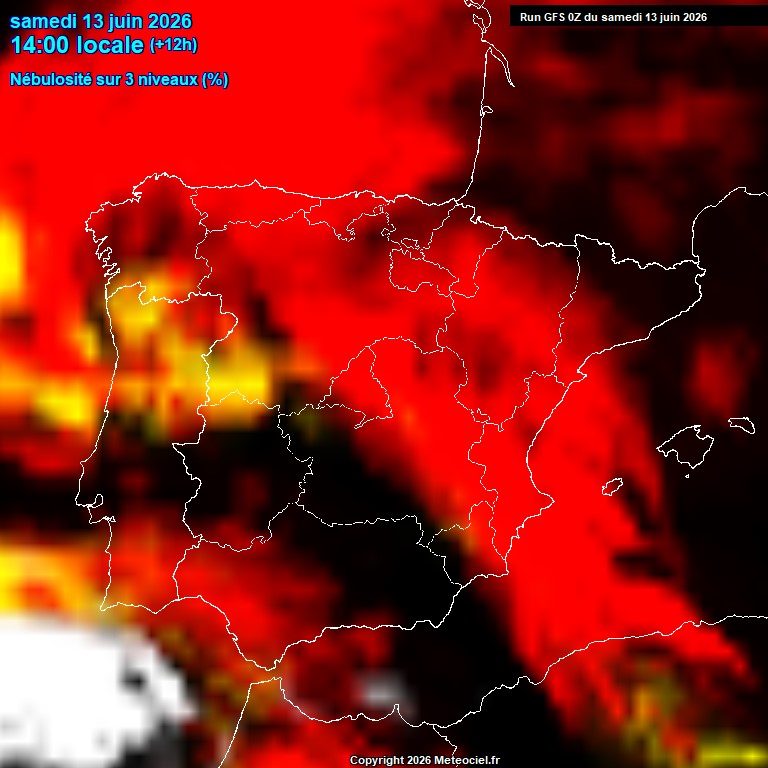 Modele GFS - Carte pr�visions 